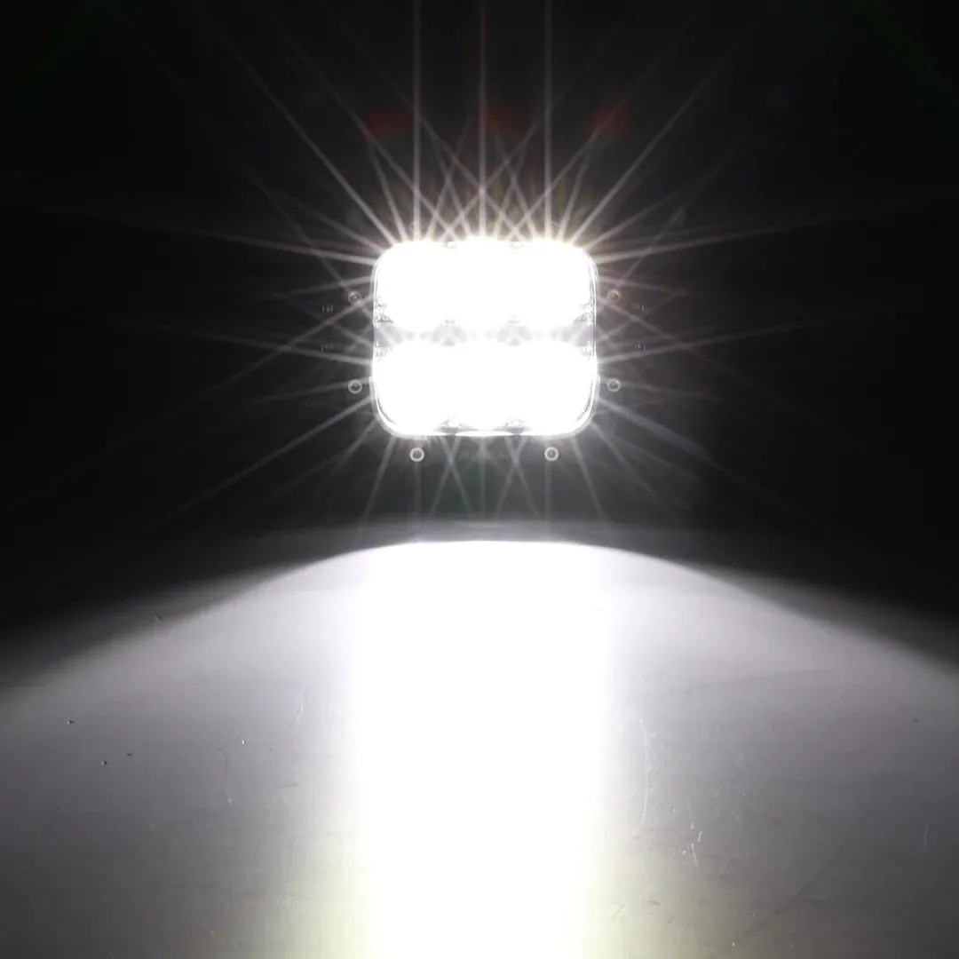5 Inch 132W White/Amber LED Pods With Amber DRL For SUV Jeep