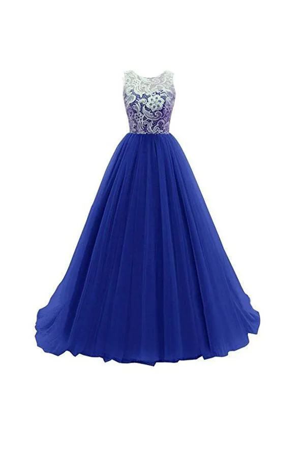 A-line Prom Dress lace bridesmaid long evening gowns  PG246