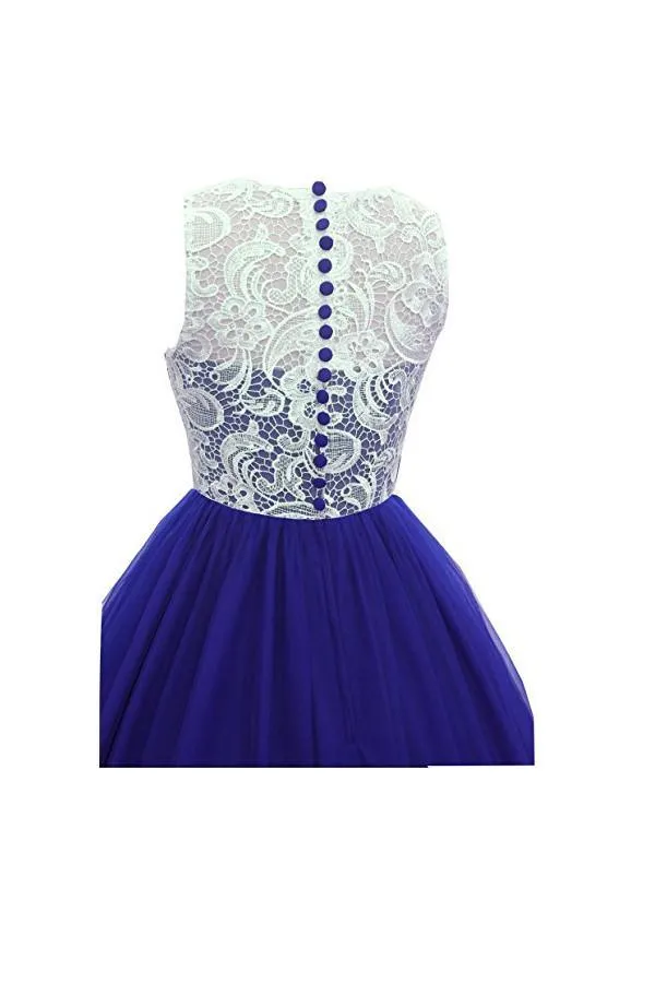 A-line Prom Dress lace bridesmaid long evening gowns  PG246