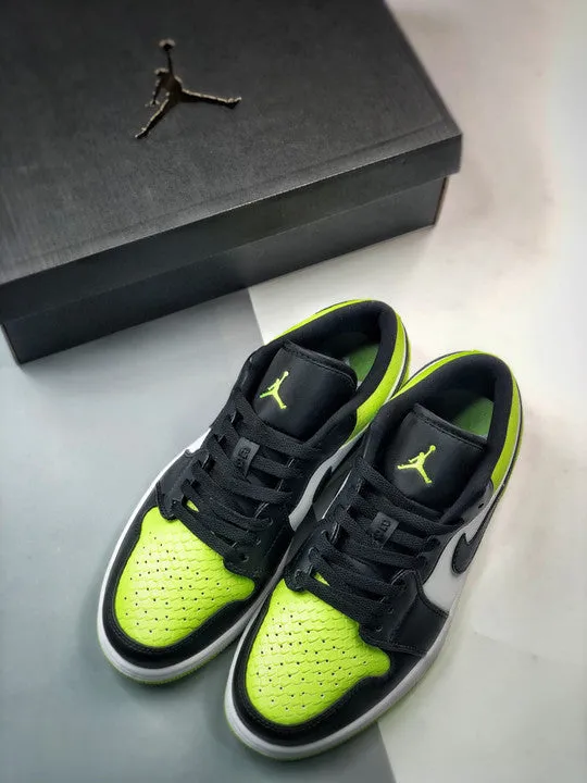 Air Jordan 1 Low ” Vivid Green Snakeskin” DX4446-301