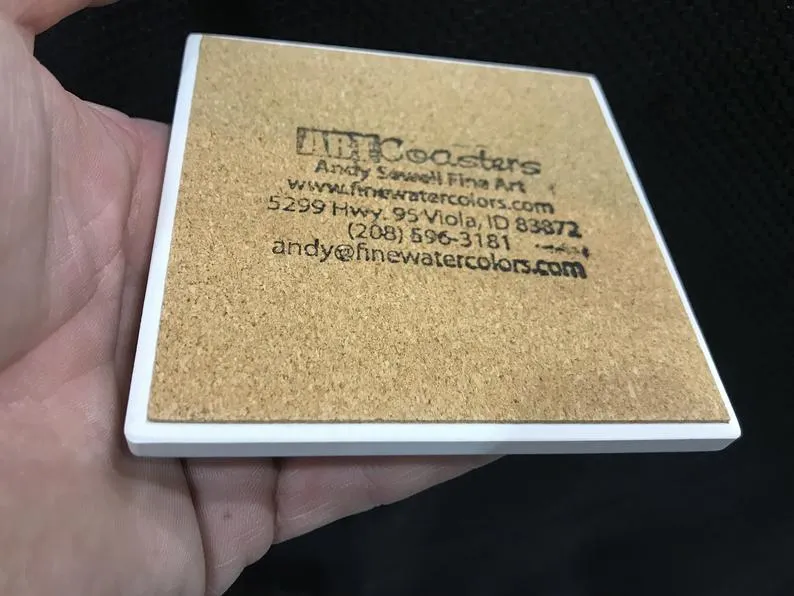 ASC230 "Dog Driving Bus" ceramic coaster