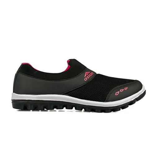 ASIAN Women's Riya-04 Black Pink Running Shoes,Sports Shoes,Walking Shoes UK-6