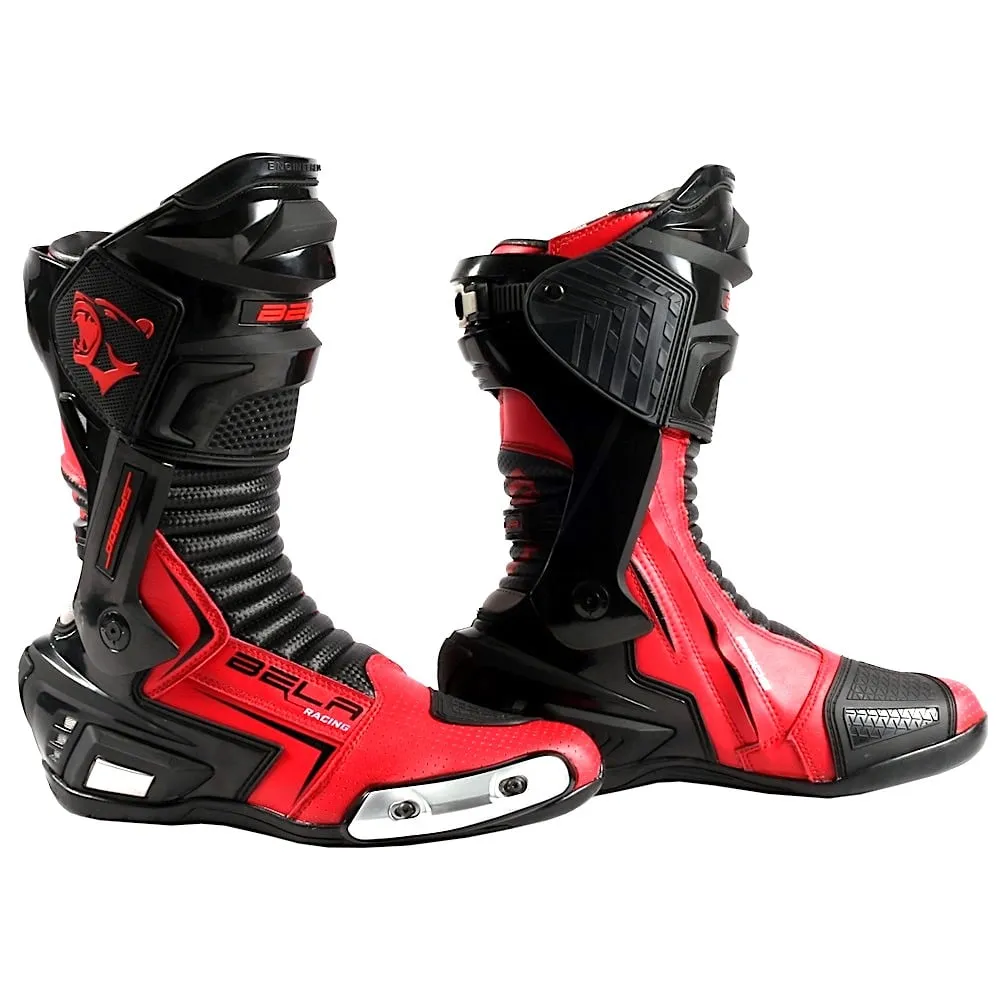 Bela Speedo 2.0 Motorcycle Racing Boots (Black/Red)