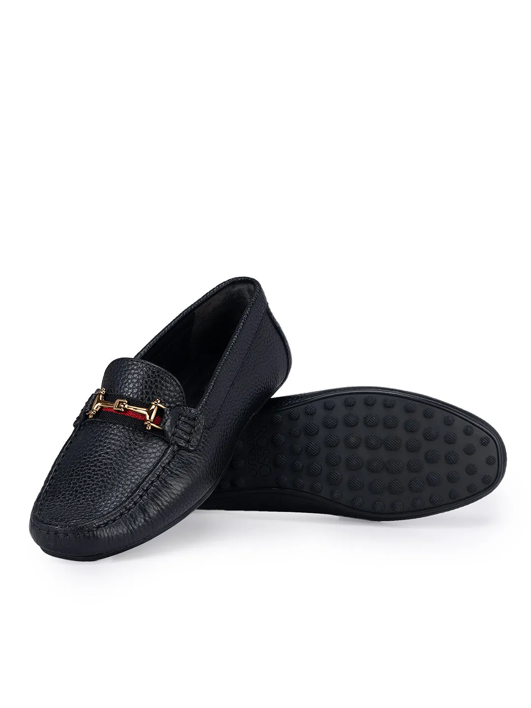 Black Embellished Moccasins