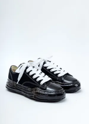 Black Leather Original Sole Dip Low Cut Sneaker