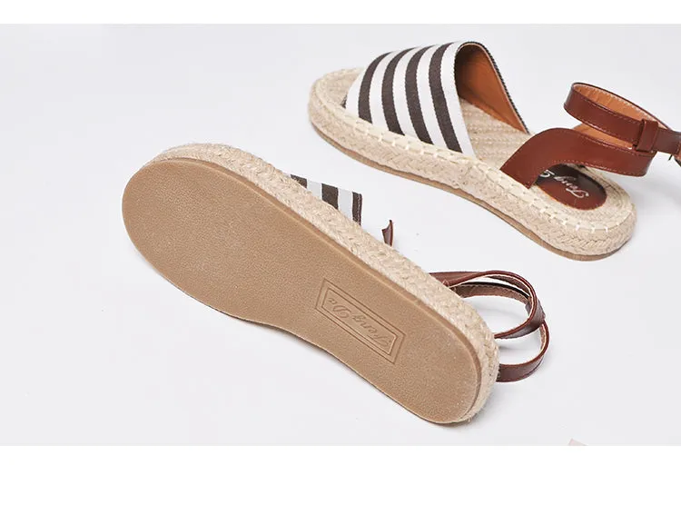 BOOPDO DESIGN PLATFORM ESPADRILLES WITH ANKLE STRAP