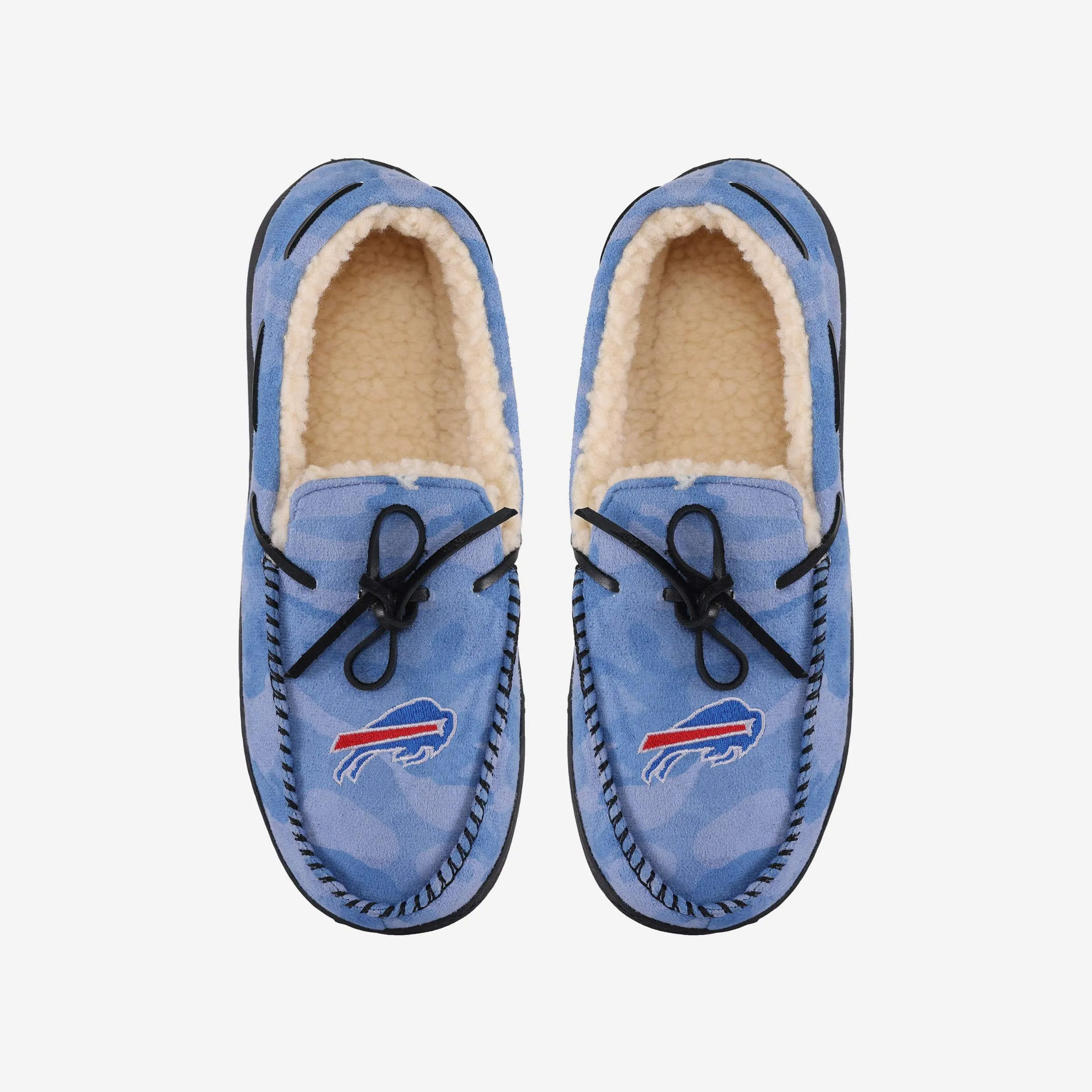 Buffalo Bills Printed Camo Moccasin Slipper