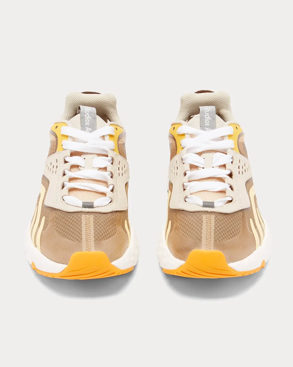 Buzz Beige & Orange Low Top Sneakers