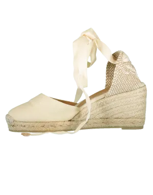 Carina Summer Canvas Denim Wedge
