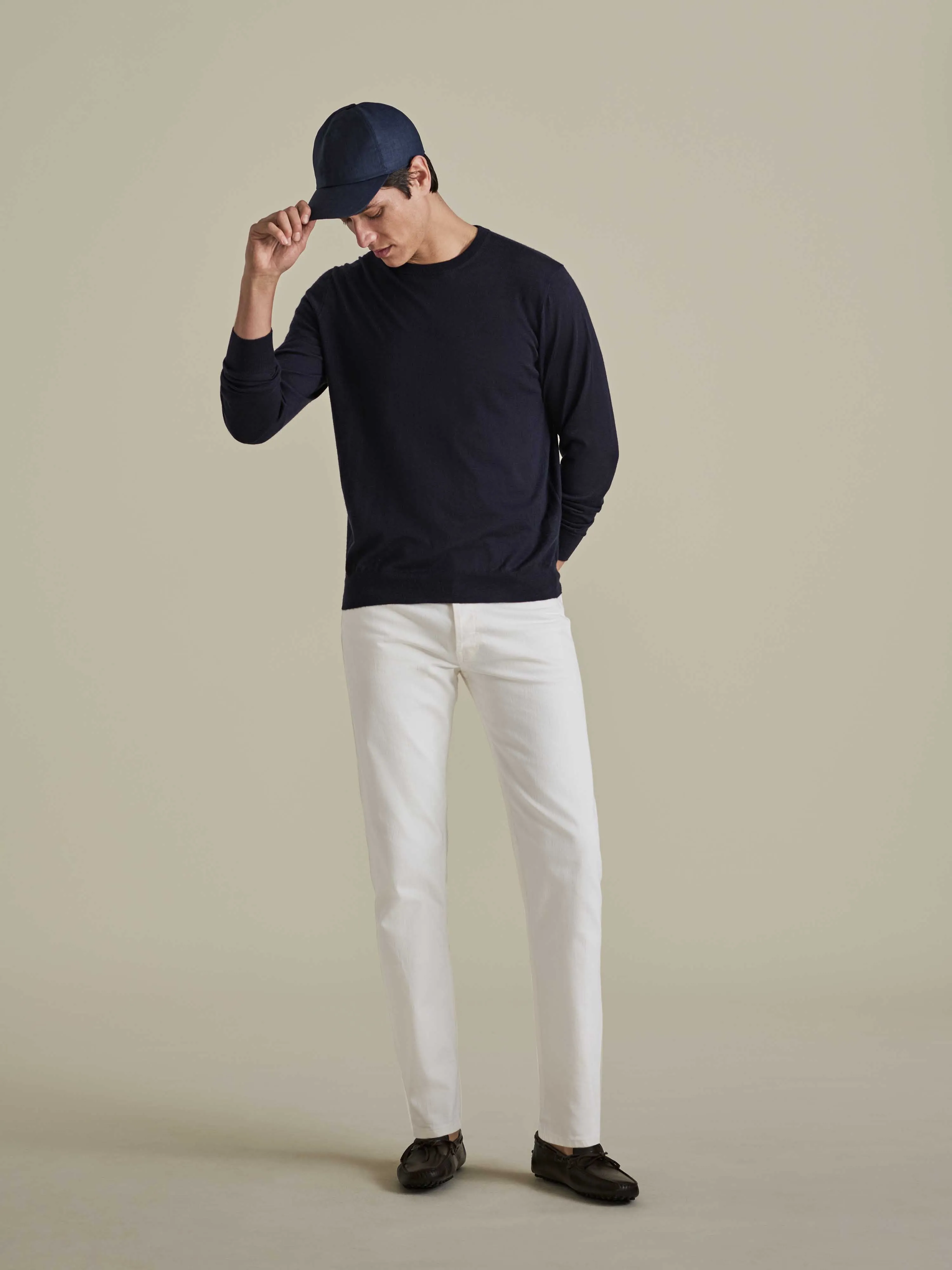 Cashmere Silk Ribbed Long Sleeve T-Shirt