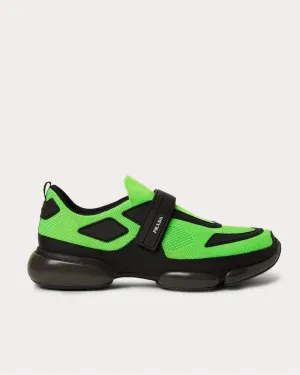 Cloudbust Mesh, Rubber and Leather  Lime green low top sneakers