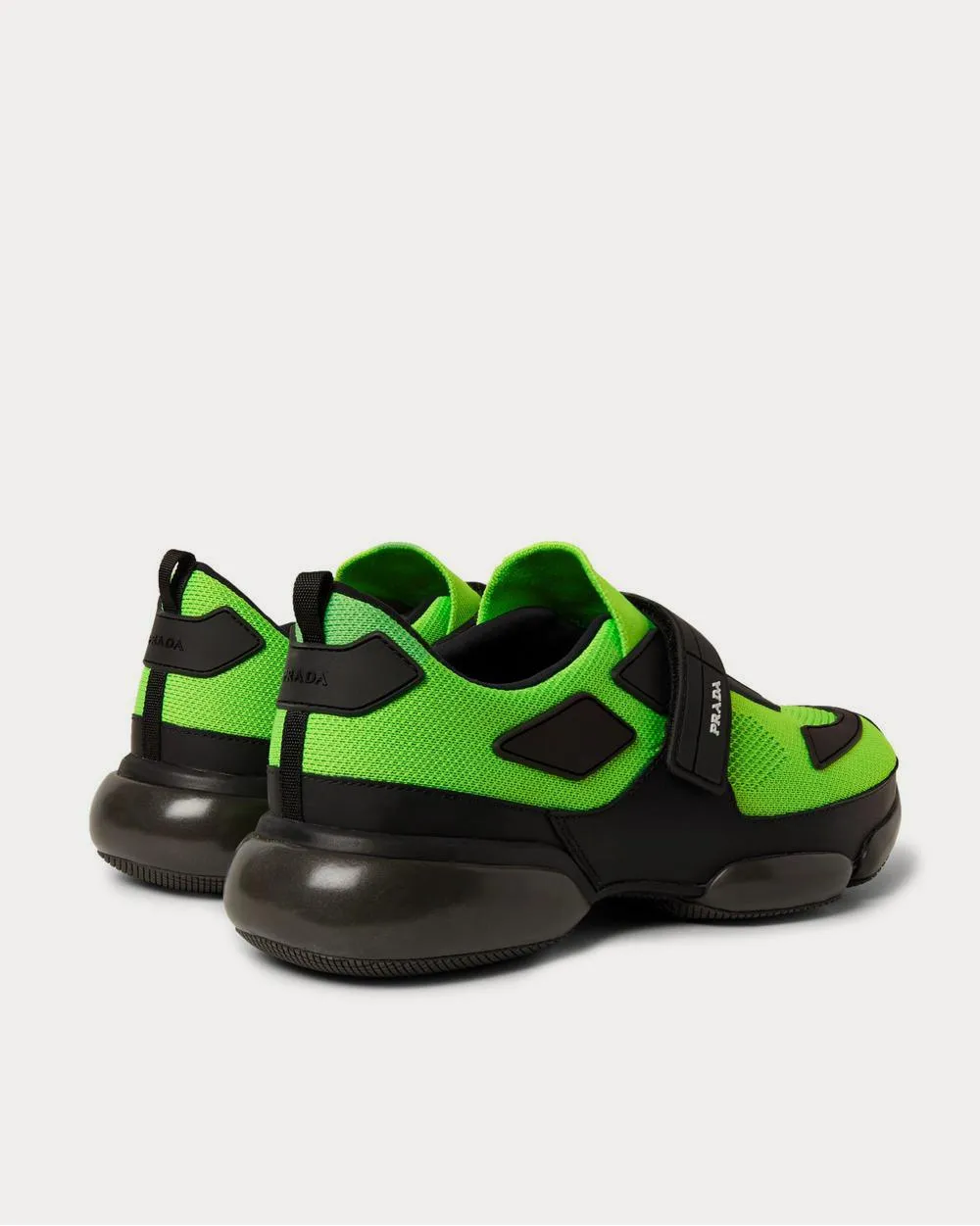 Cloudbust Mesh, Rubber and Leather  Lime green low top sneakers