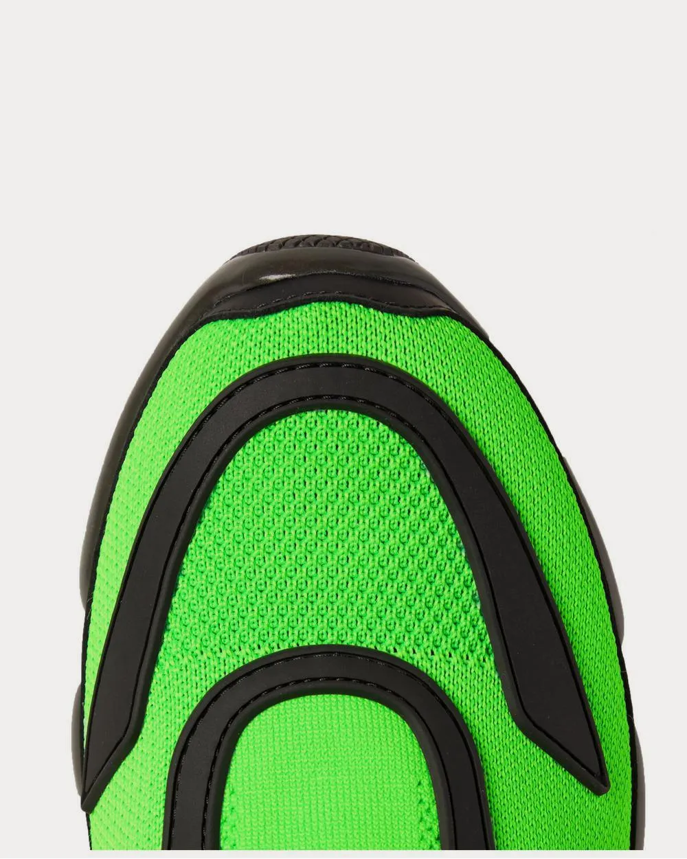 Cloudbust Mesh, Rubber and Leather  Lime green low top sneakers