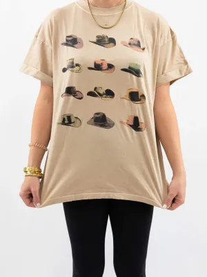 Cowboy Hats Oversized Graphic Tee