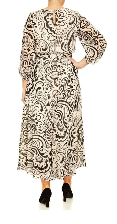 Cream & Black Maxi - Tia