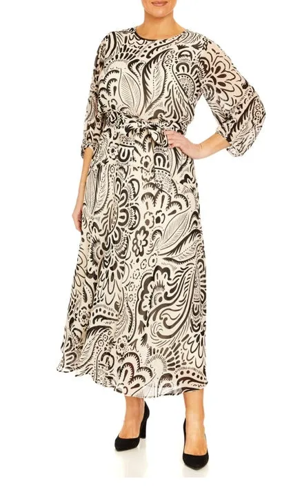 Cream & Black Maxi - Tia