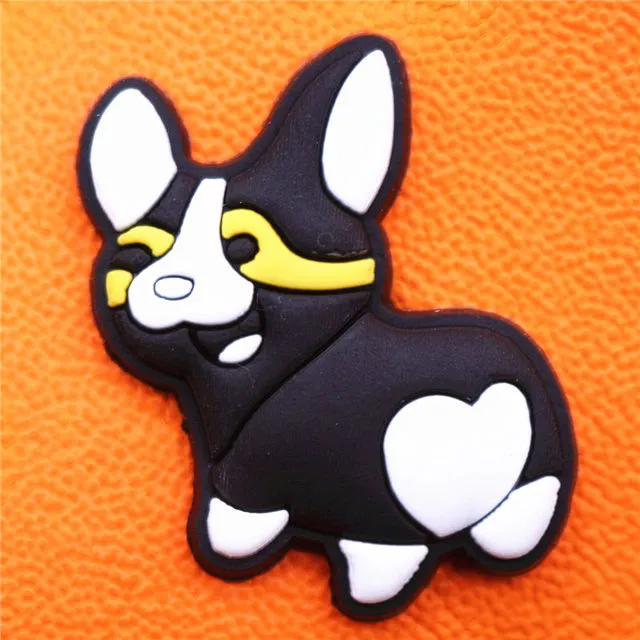 Cute Dog Charms Corgi Teddy Husky Shoes