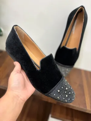 Fashion Rhinestone Suede Moccasins for Men