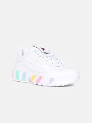 Fila White Disruptor II Stripe Midsole Women's Sneaker