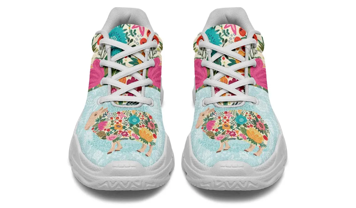Floral Sheep Chunky Sneakers