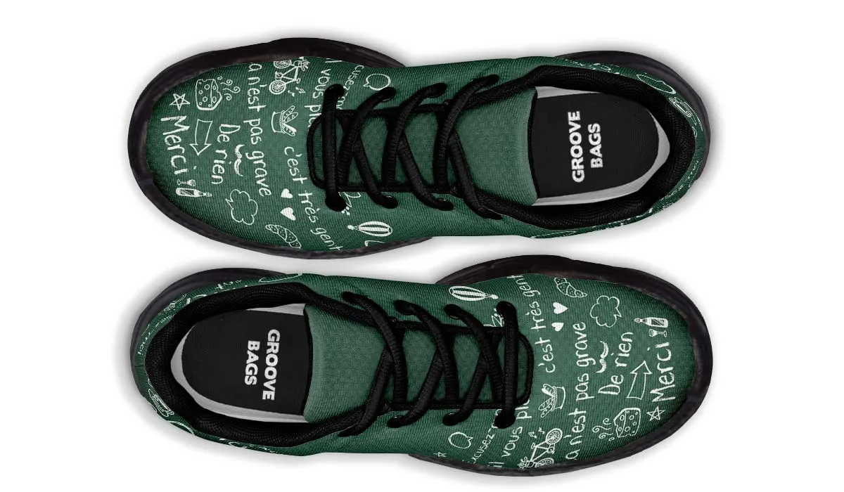French Chalk Board Chunky Sneakers