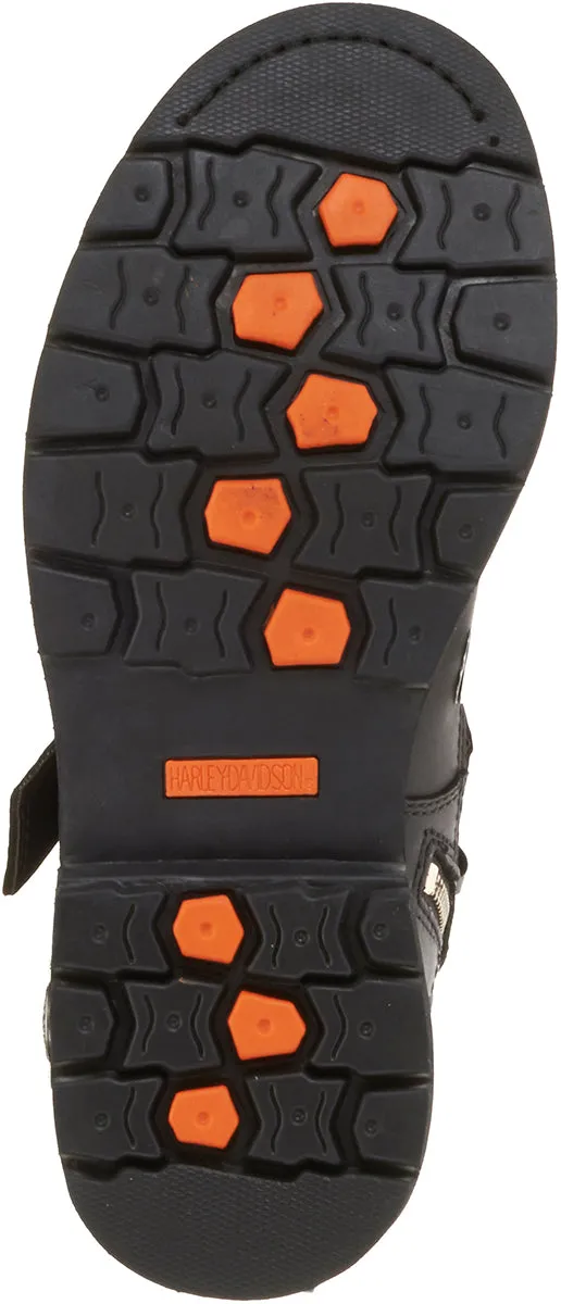 'Harley Davidson' Men's 6" Distortion Skull Zip Boot - Black