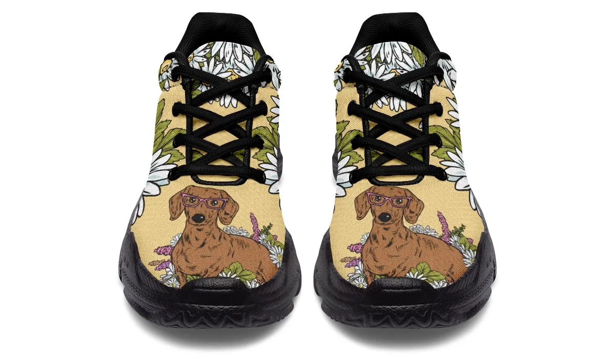 Illustrated Dachshund Chunky Sneakers