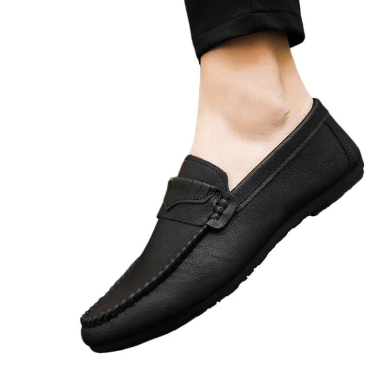 Loafers men's Korean version breathable driving shoes men's 2024 summer new casual leather shoes men's tide versatile lazy tide shoes