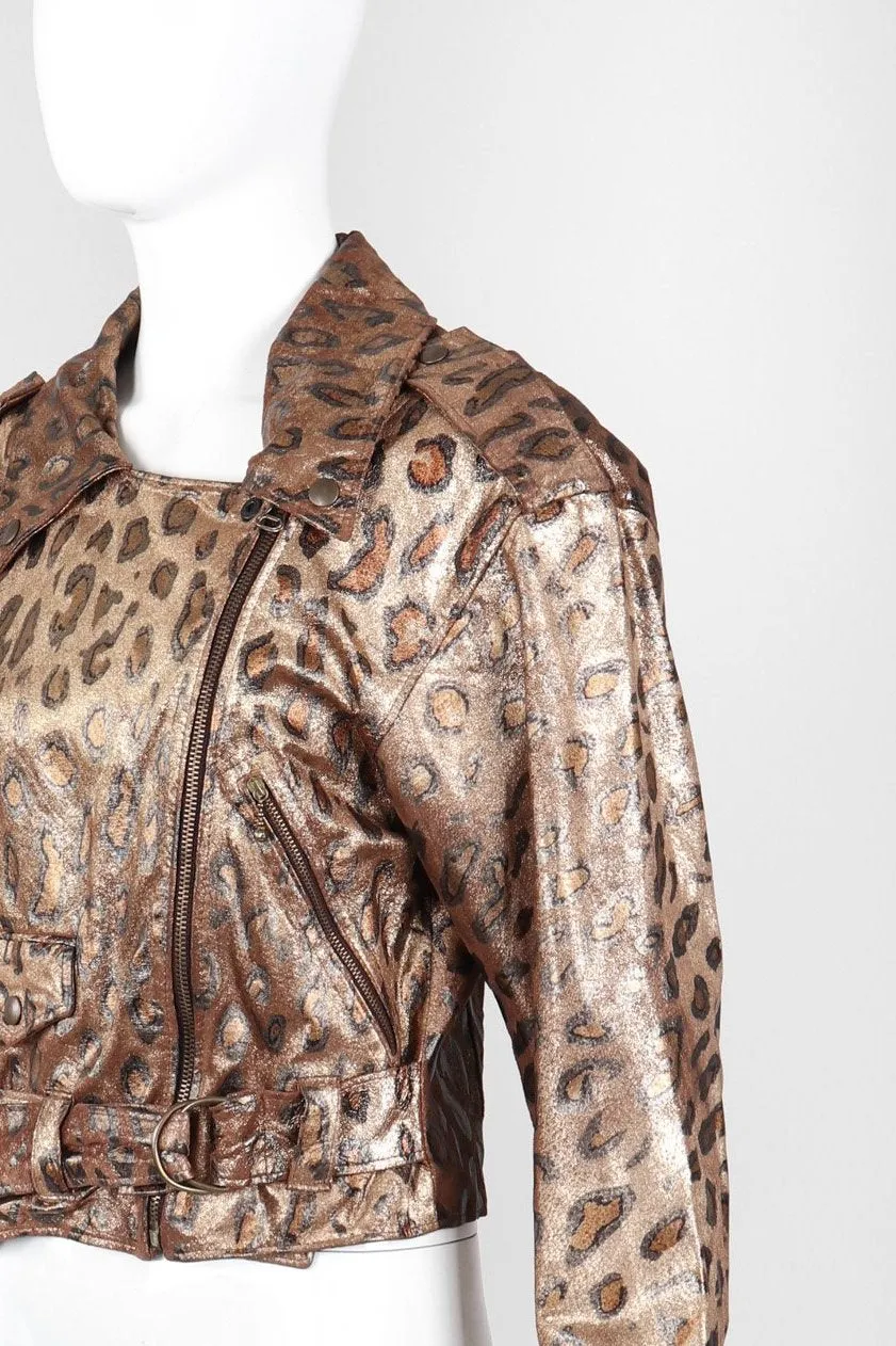 Metallic Animal Moto Jacket