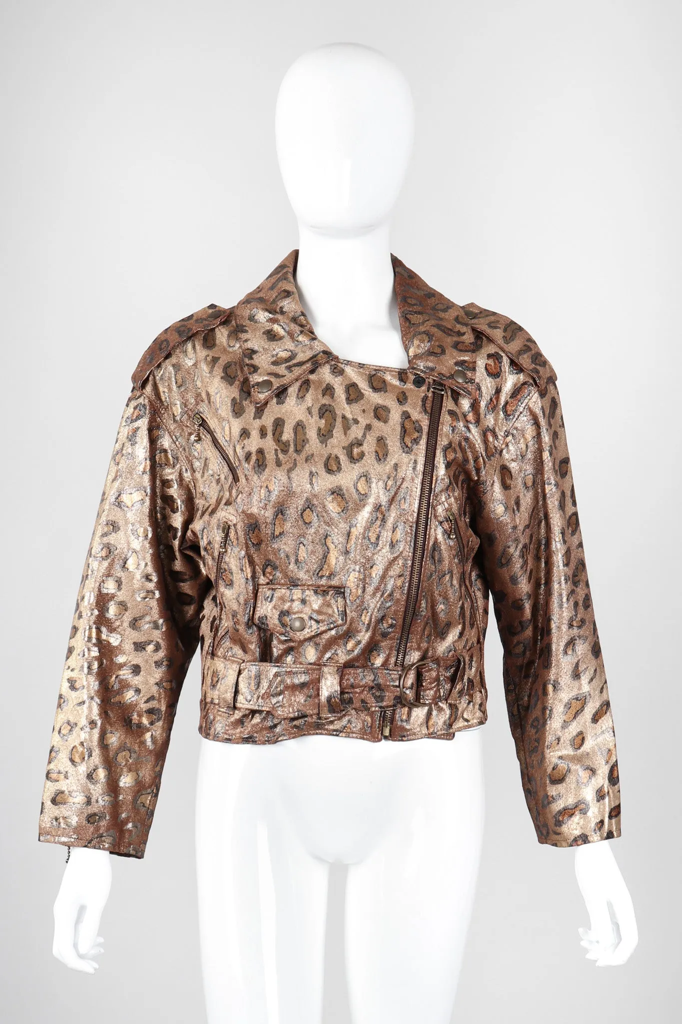Metallic Animal Moto Jacket