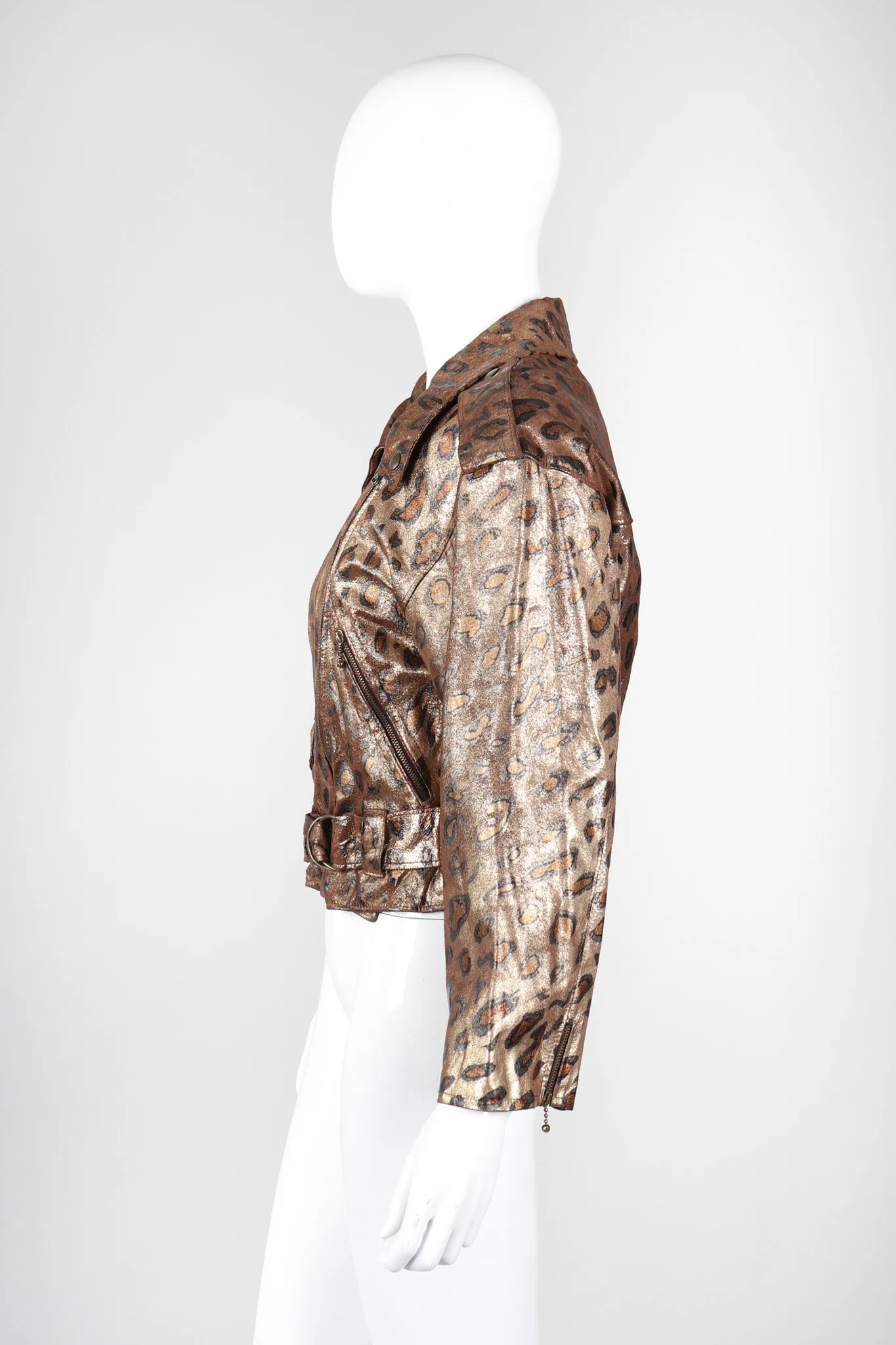 Metallic Animal Moto Jacket