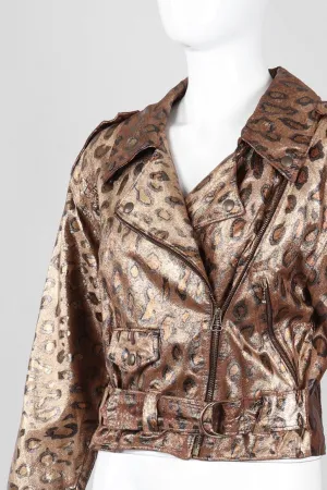 Metallic Animal Moto Jacket