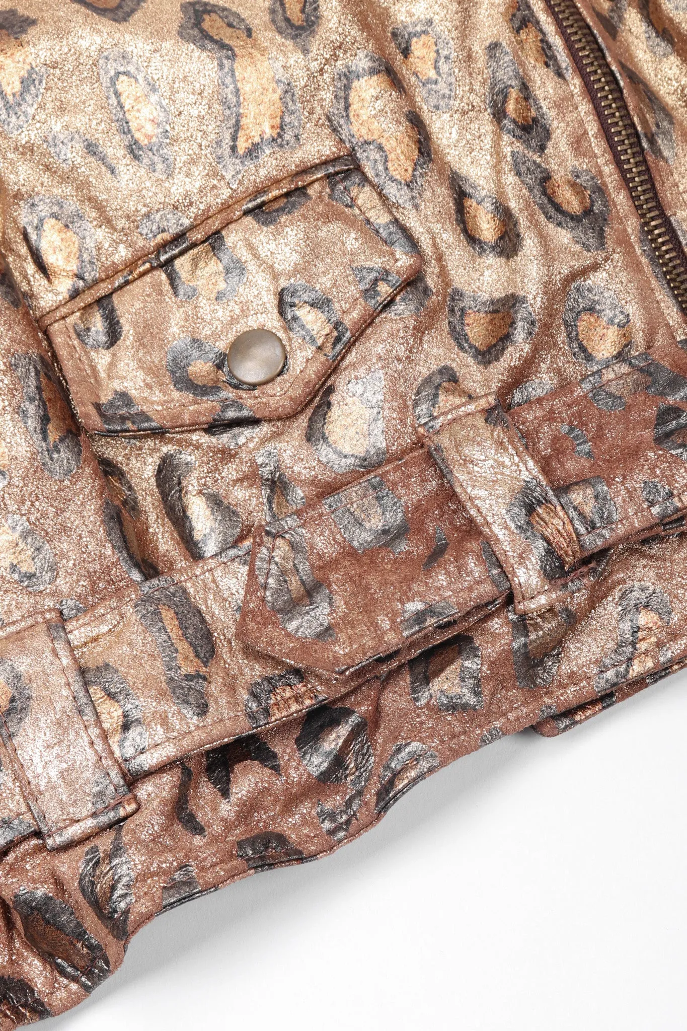Metallic Animal Moto Jacket