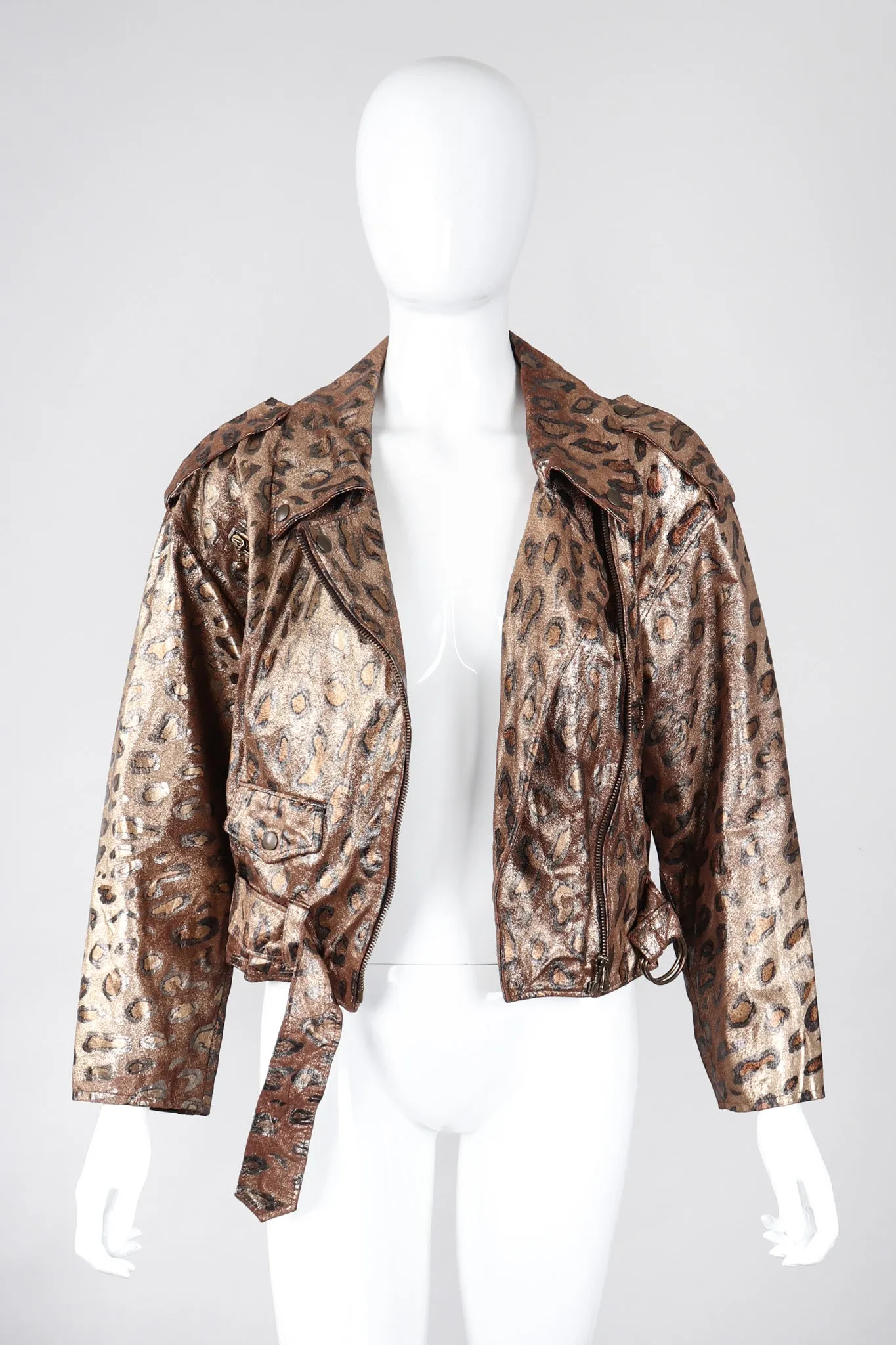 Metallic Animal Moto Jacket