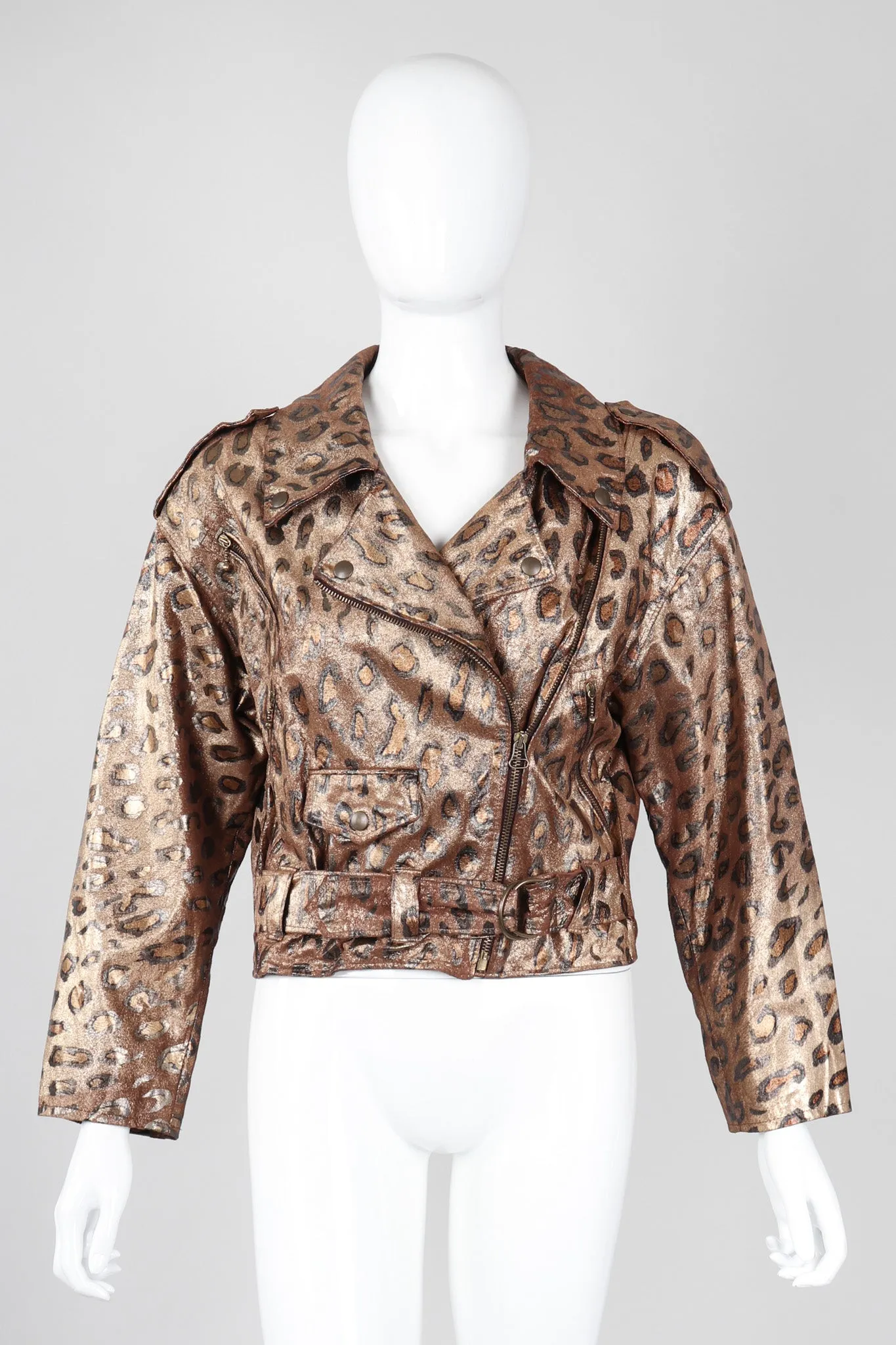 Metallic Animal Moto Jacket