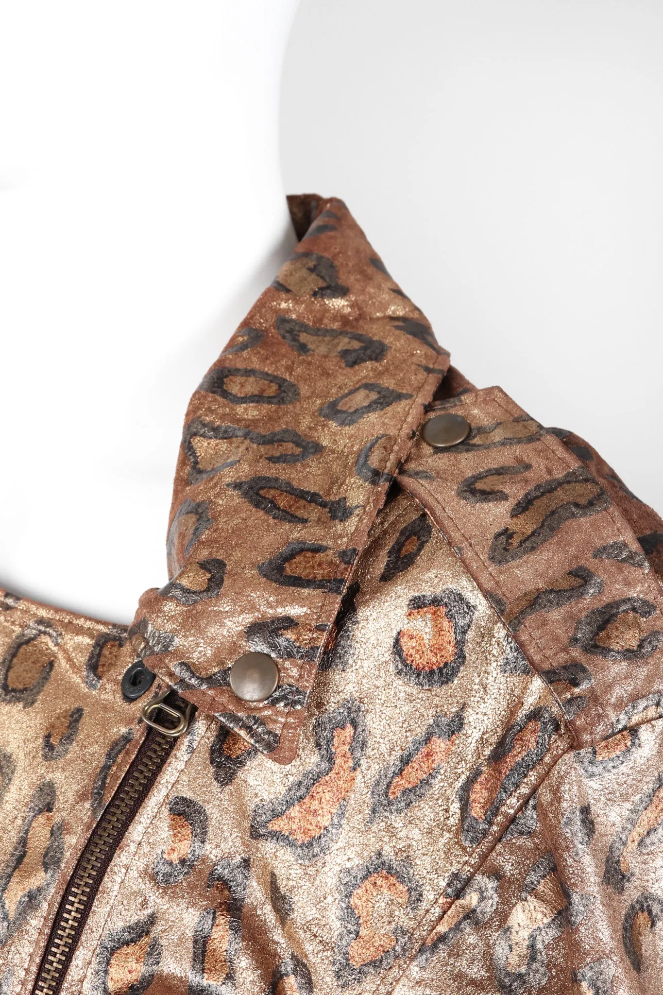 Metallic Animal Moto Jacket