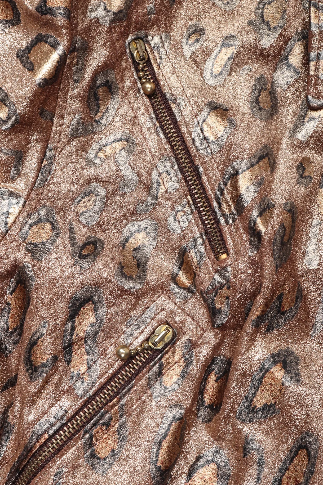 Metallic Animal Moto Jacket