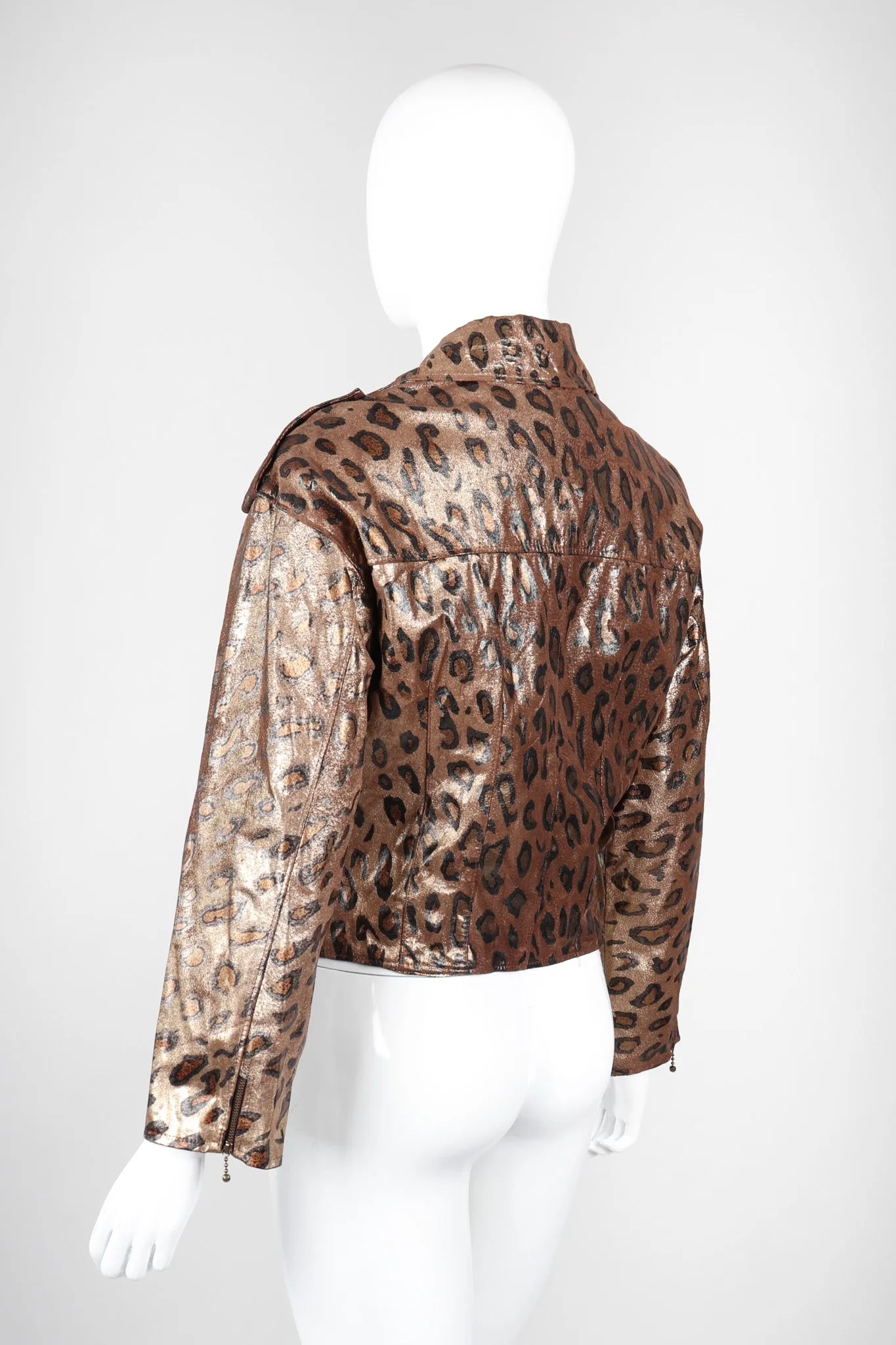 Metallic Animal Moto Jacket