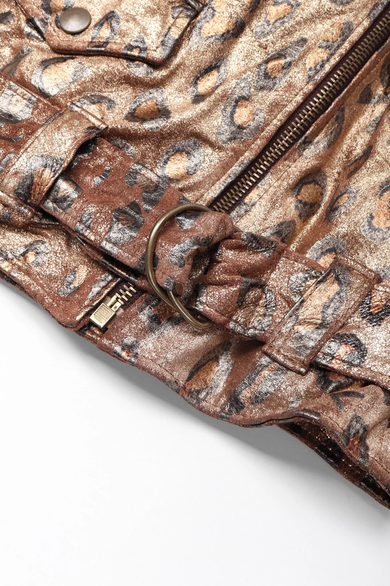 Metallic Animal Moto Jacket
