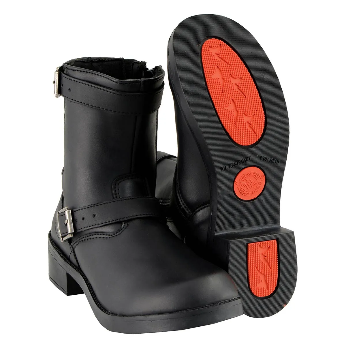 Milwaukee Leather MBK9290 Boys Black Classic Engineer Style Biker