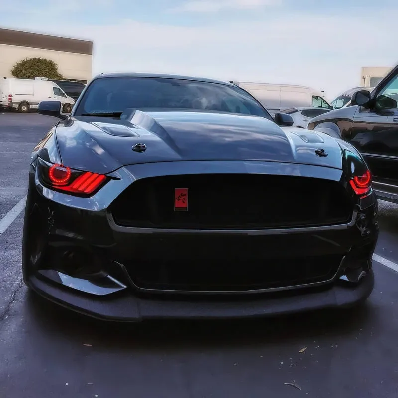 Oracle 15-17 Ford Mustang Dynamic RGB A Pre-Assembled Headlights - Black Edition - SEE WARRANTY