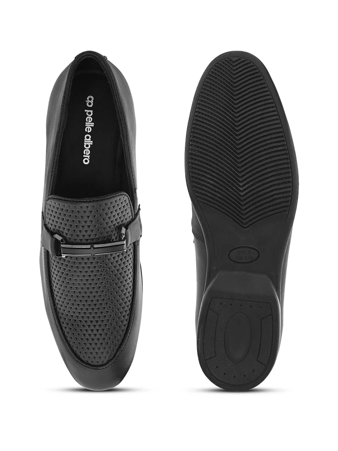 Pelle Albero Black Leather Comfortable/Lightweight Mocassion