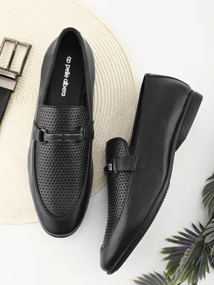 Pelle Albero Black Leather Comfortable/Lightweight Mocassion