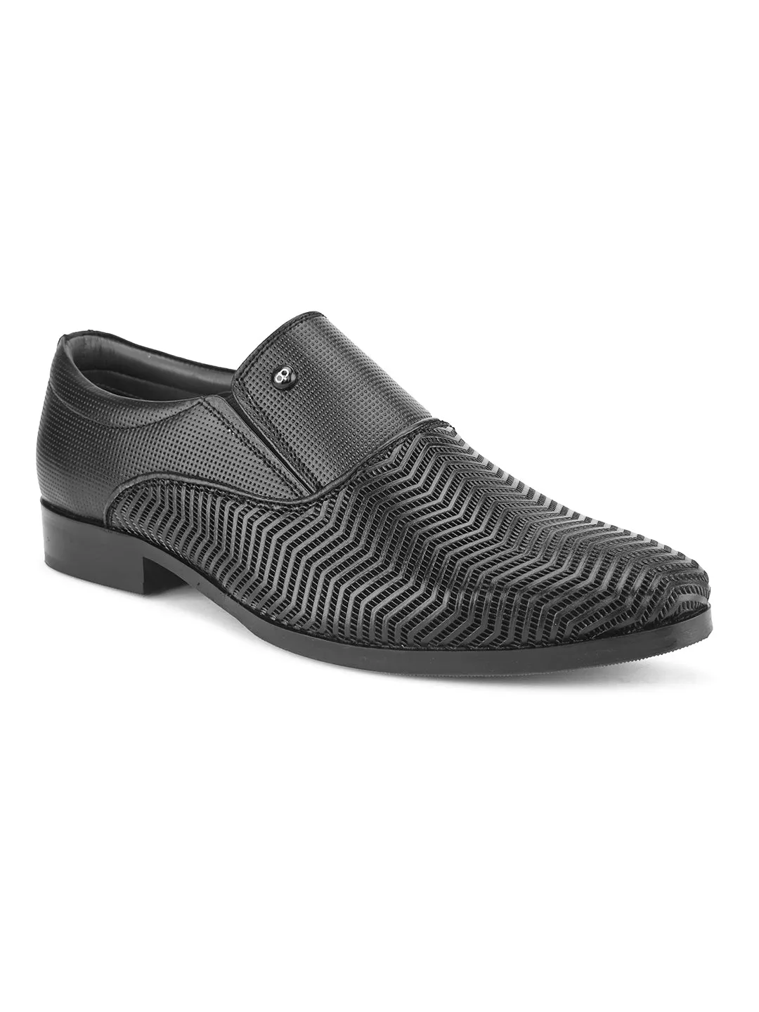 Pelle Albero Men Textured Leather Formal Slip-On Shoes