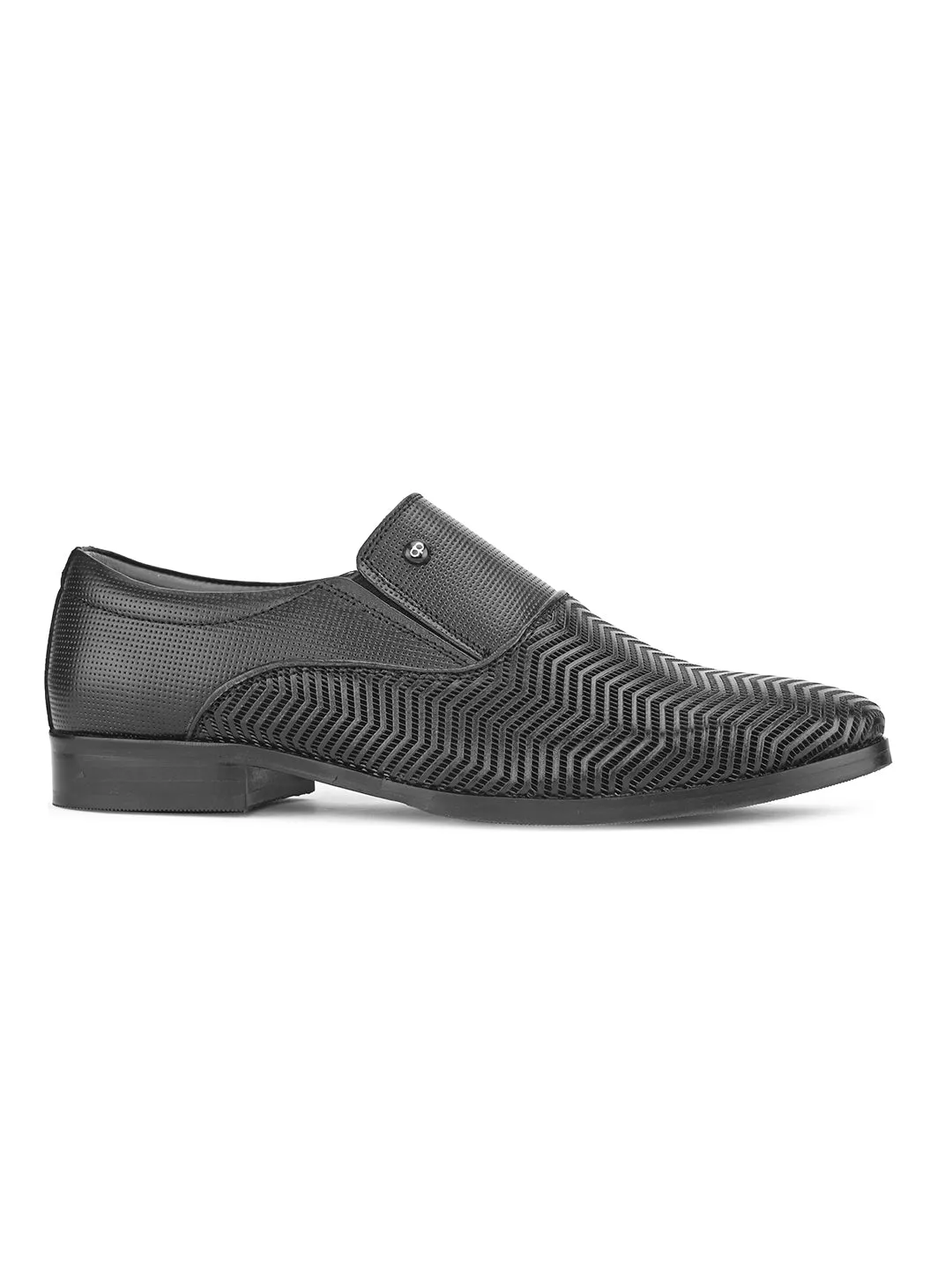 Pelle Albero Men Textured Leather Formal Slip-On Shoes