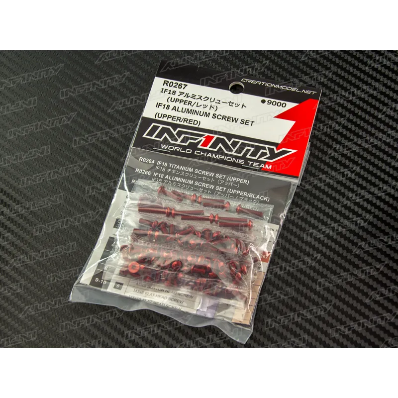 R0267 - IF18 ALUMINUM SCREW SET（UPPER/RED）(MULTI FIT ) IF15/14