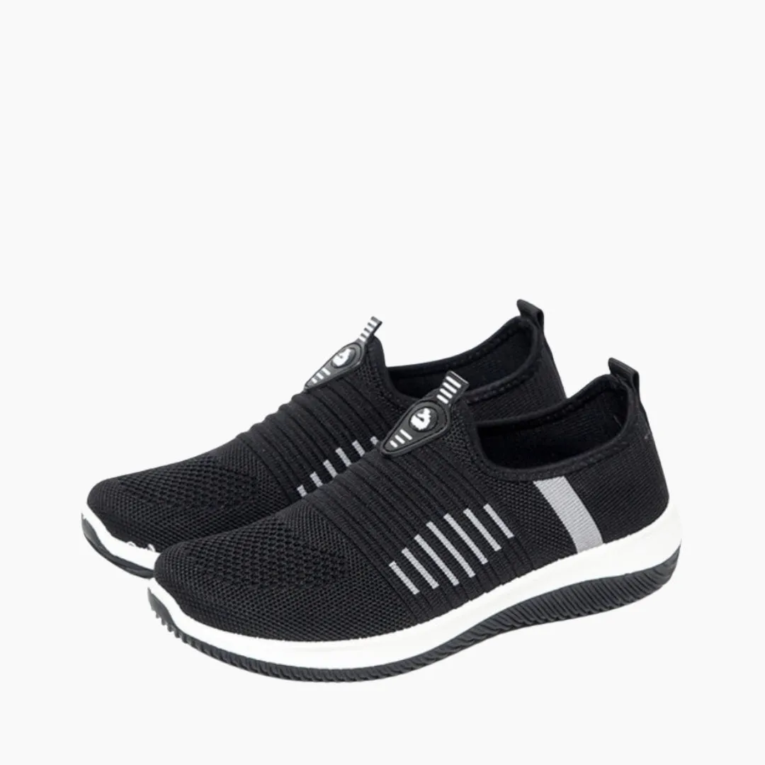 Slip-On, Round Toe : Walking Shoes for Women
