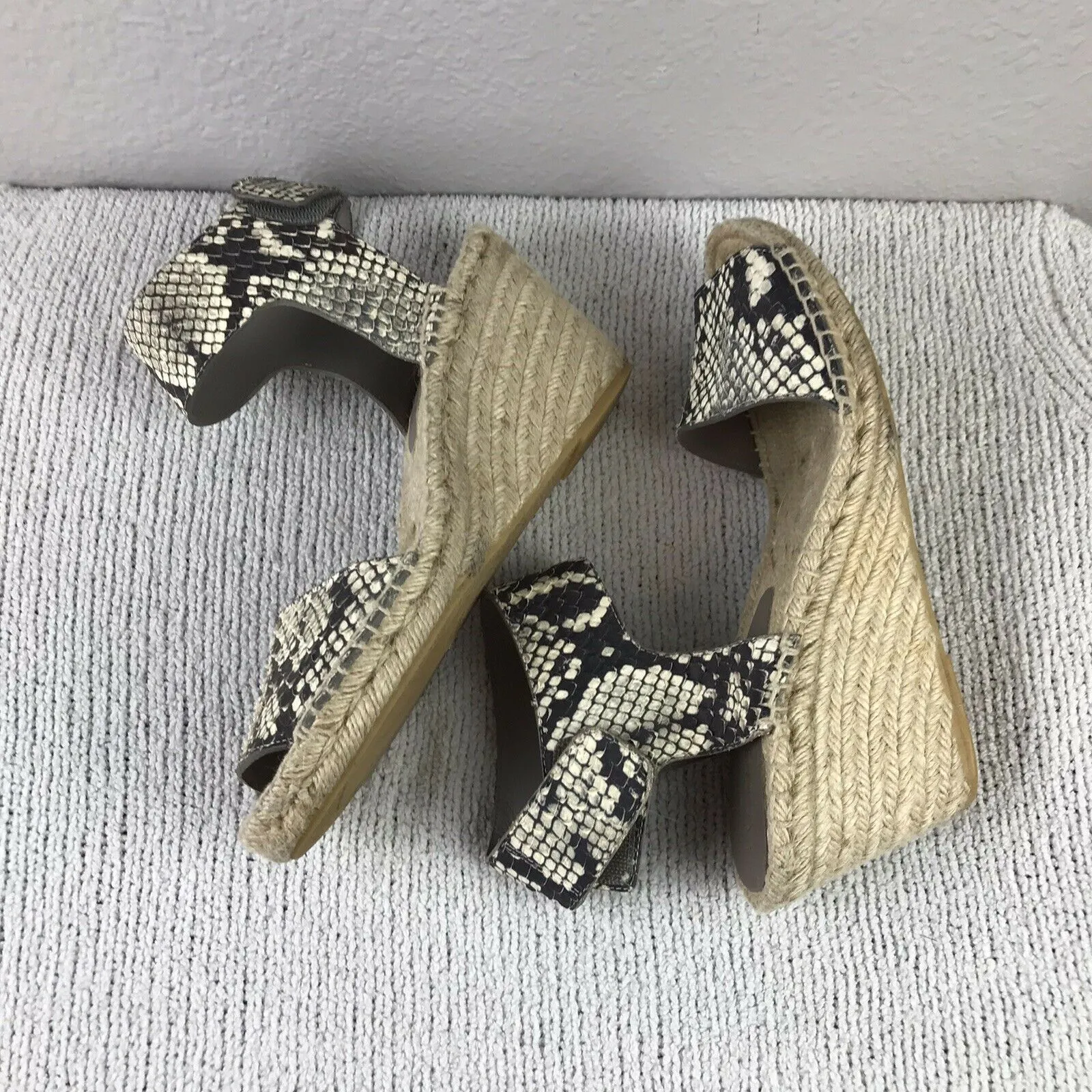 Snakeskin Print Espadrille Sandal