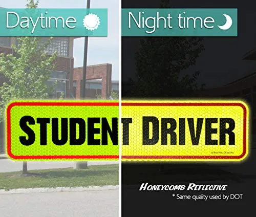 Student Driver Magnet Car Signs for The Novice or Beginner. Better Than A Decal or Bumper