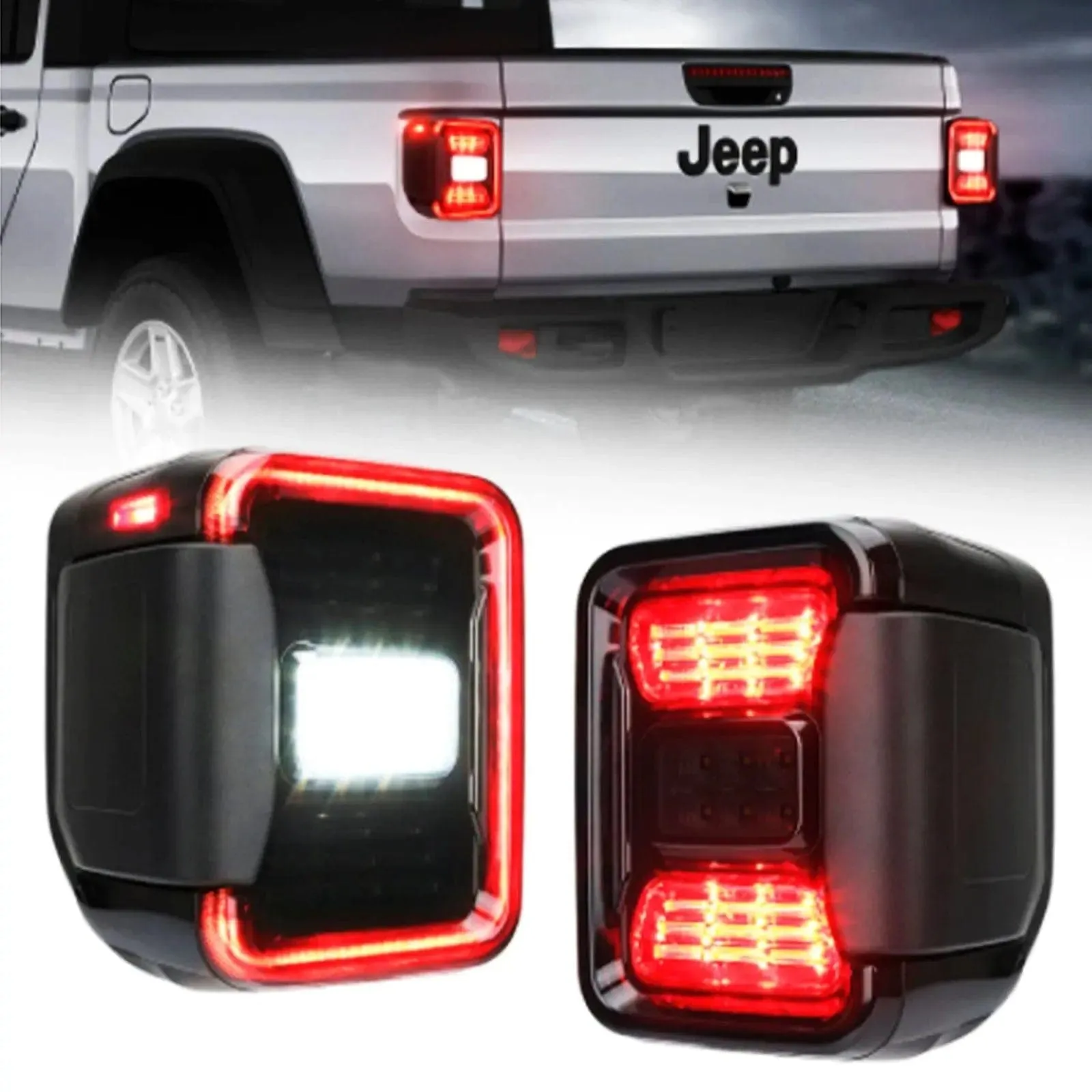 Suparee Jeep Gladiator 9" Halo LED Headlights & Fog Lights & Tail Lights for 2020  JT